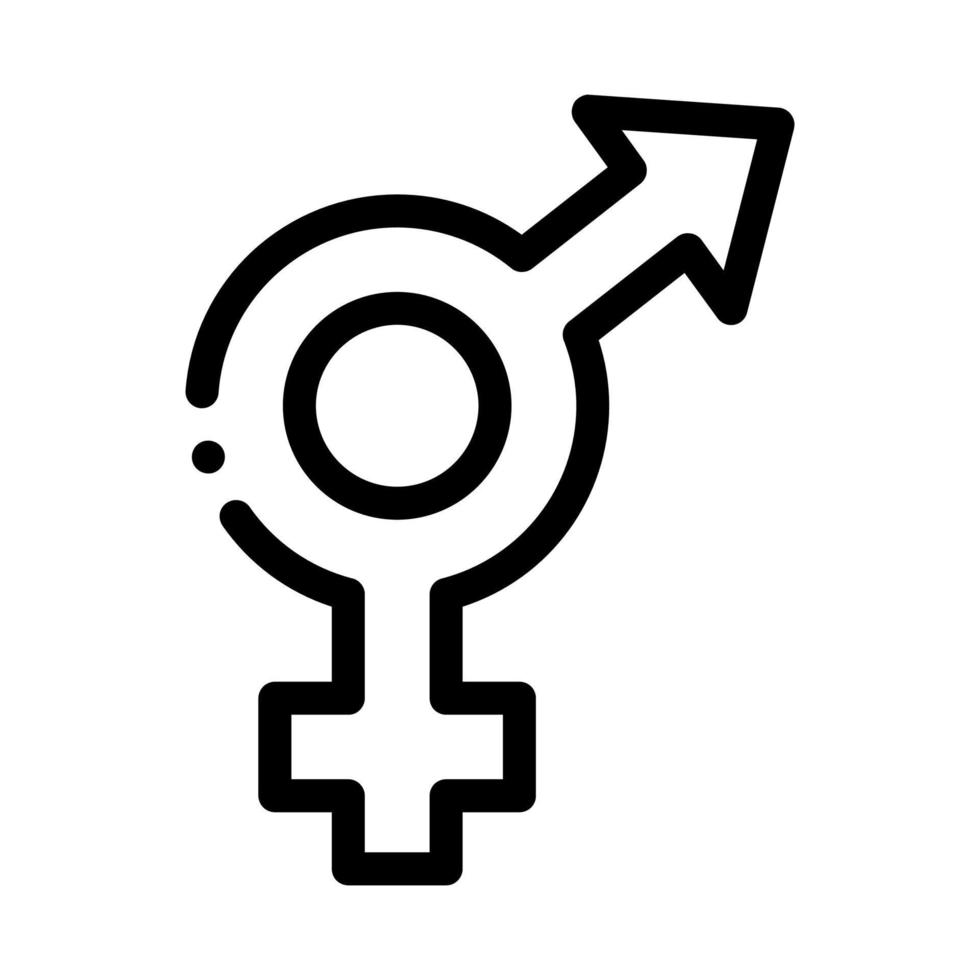 bisexuelles Zeichen Symbol Vektor Umriss Illustration