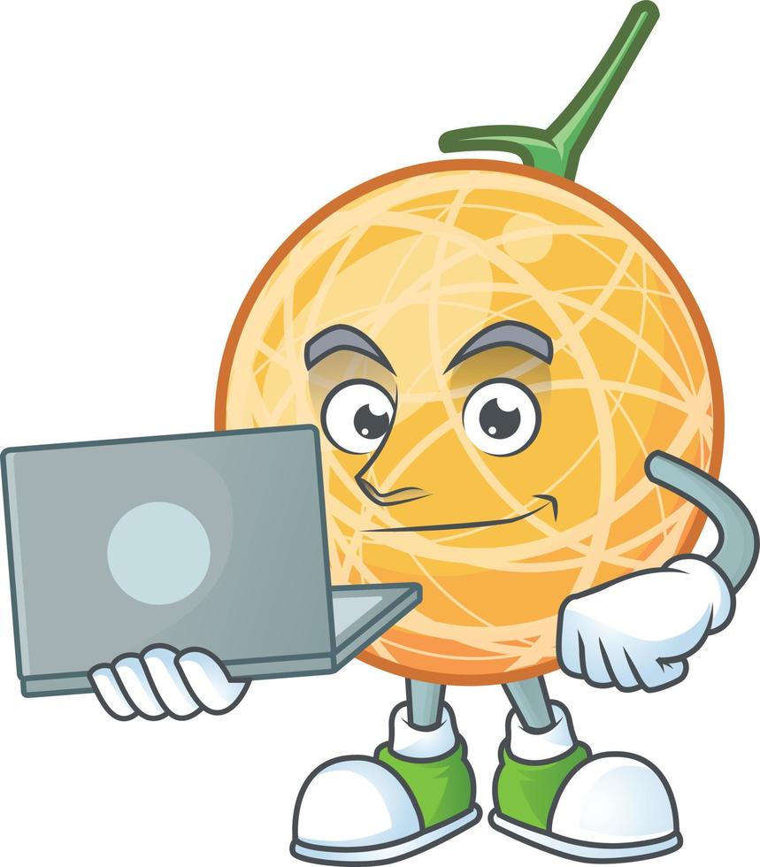 cantaloupmelon frukt vektor