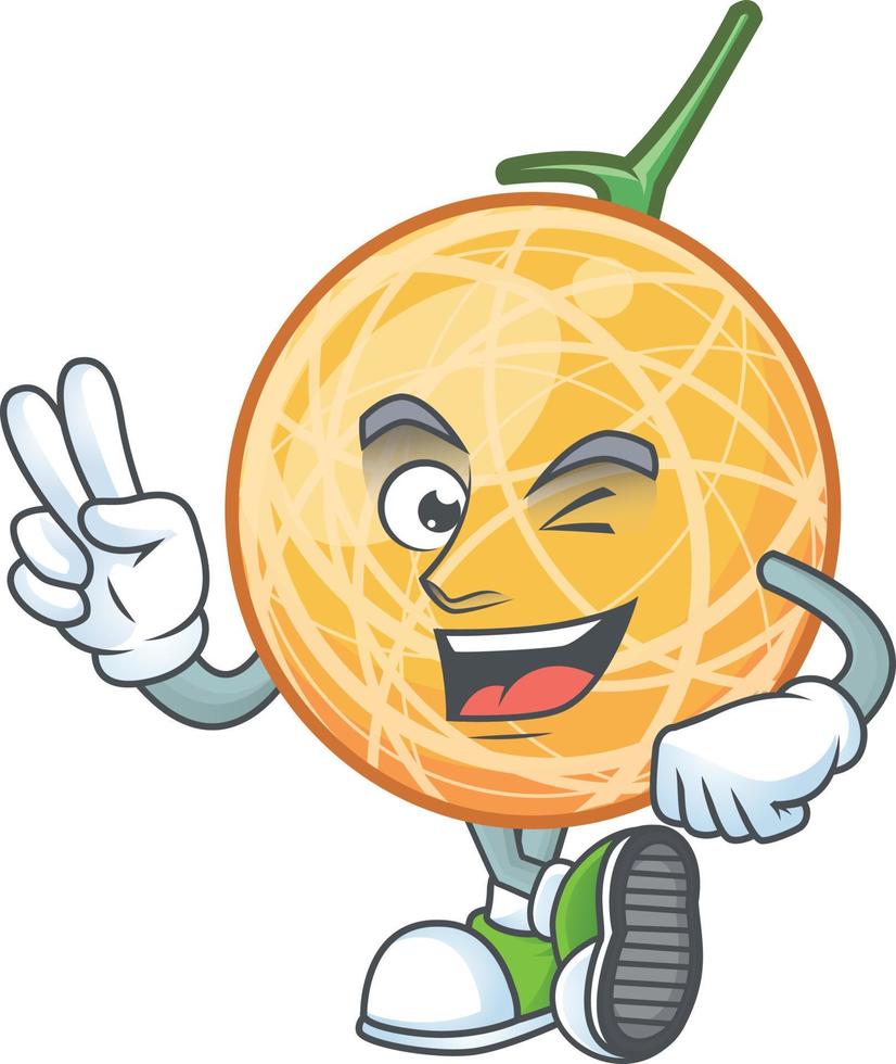 cantaloupmelon frukt vektor