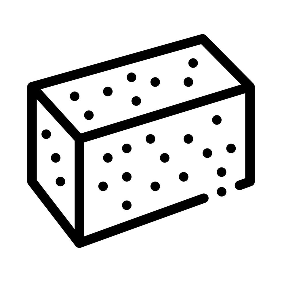 Soja-Tofu-Symbol Vektor-Umriss-Illustration vektor