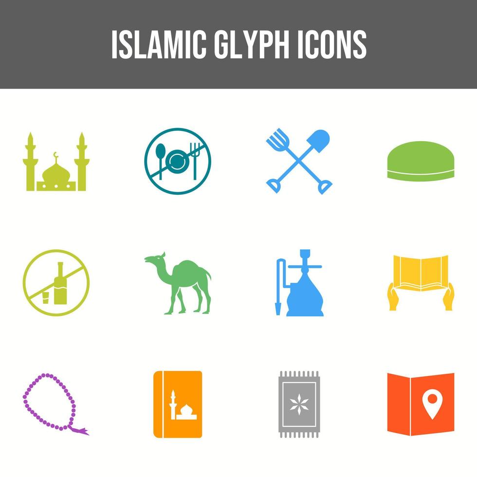 schöner islamischer Vektor-Icon-Set vektor