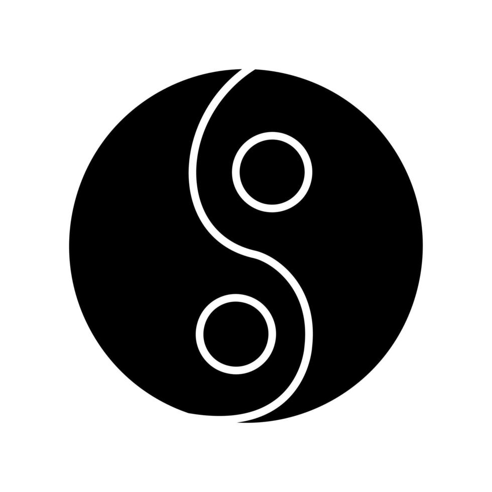 Yin-Yang-Vektorsymbol vektor