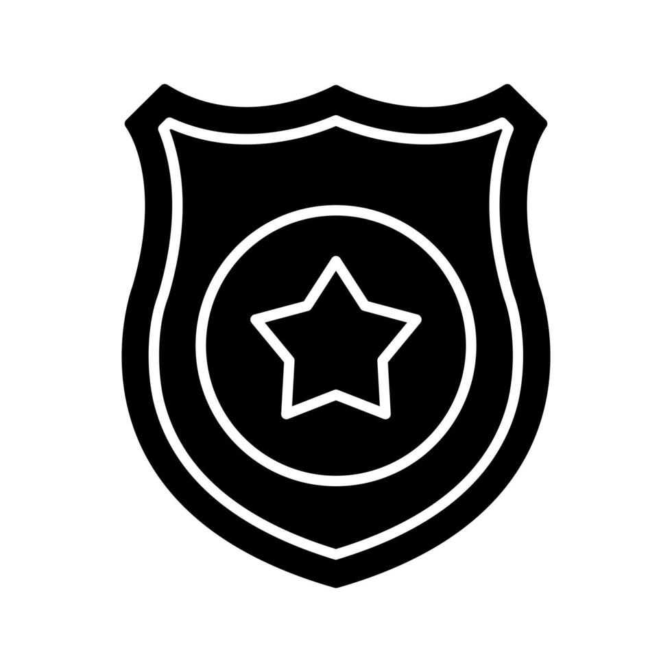 Polizei-Schild-Vektor-Symbol vektor