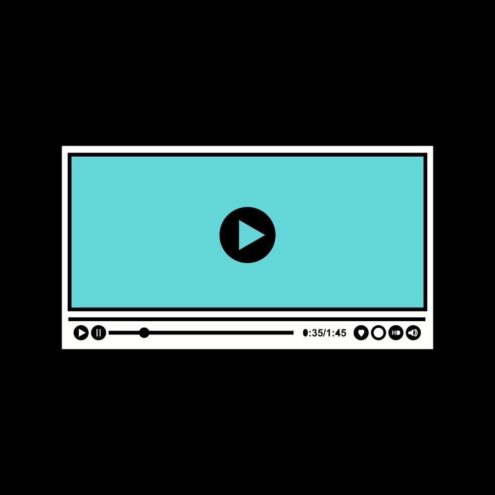 Video-Player-Vektorsymbol vektor