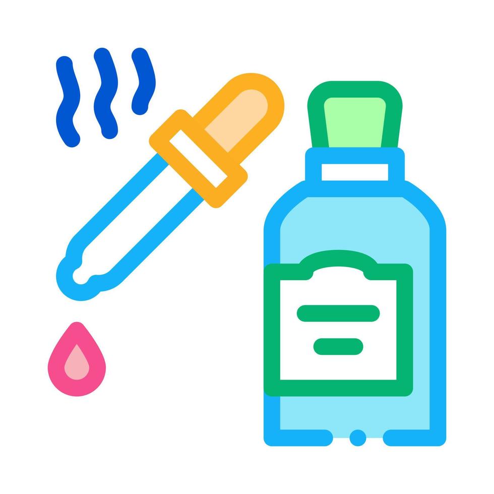 Aromaöl-Pipette-Symbol-Vektor-Umriss-Illustration vektor