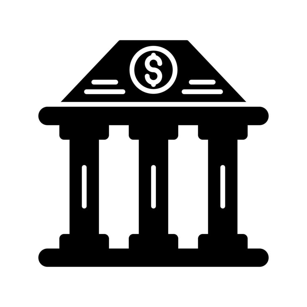 Bank byggnad vektor ikon