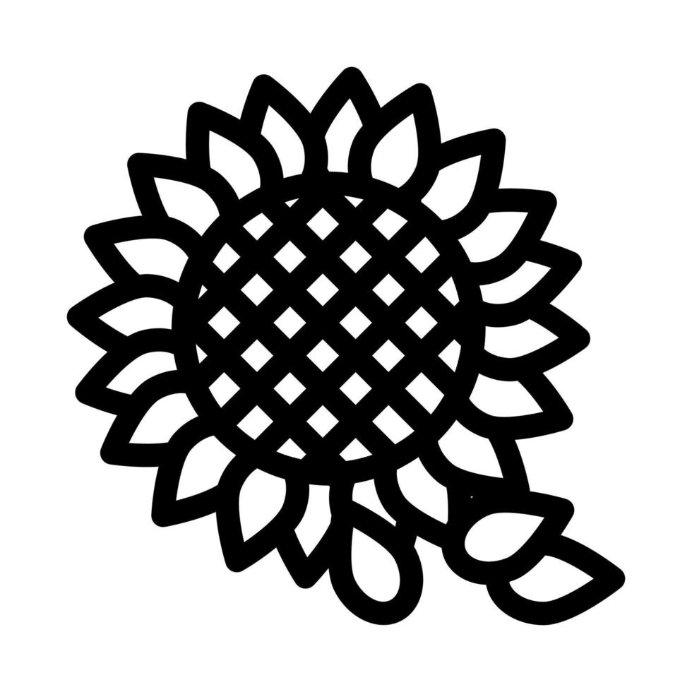 Sonnenblumenkerne Symbol Vektor Umriss Illustration