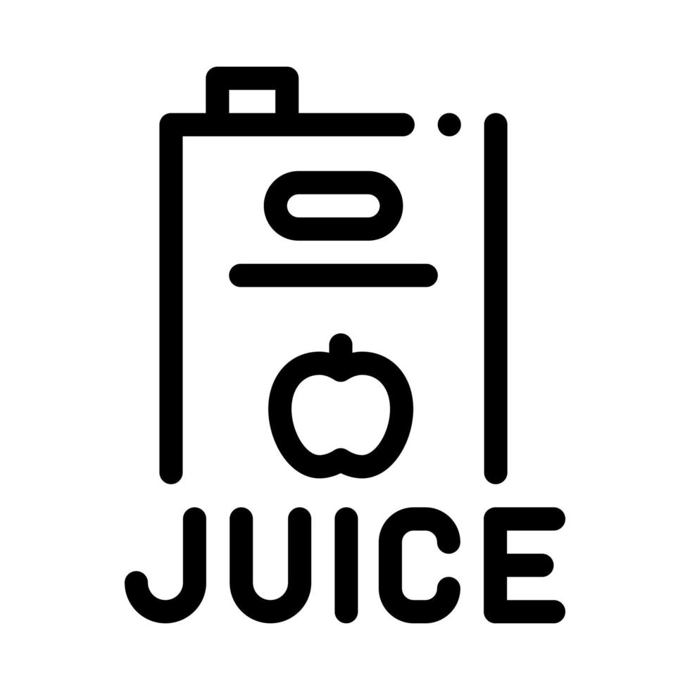 juice produkt paket ikon vektor översikt illustration