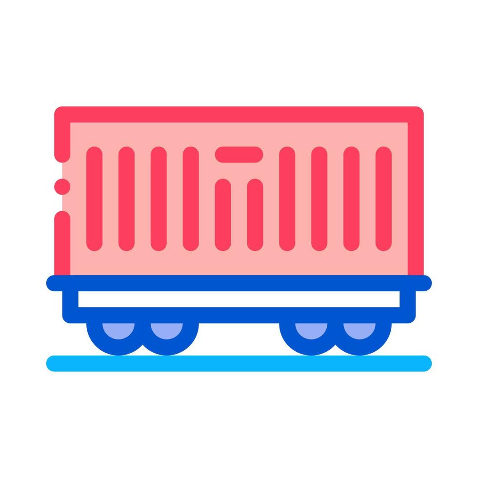 Kutsche Container Transport Symbol Vektor Umriss Illustration
