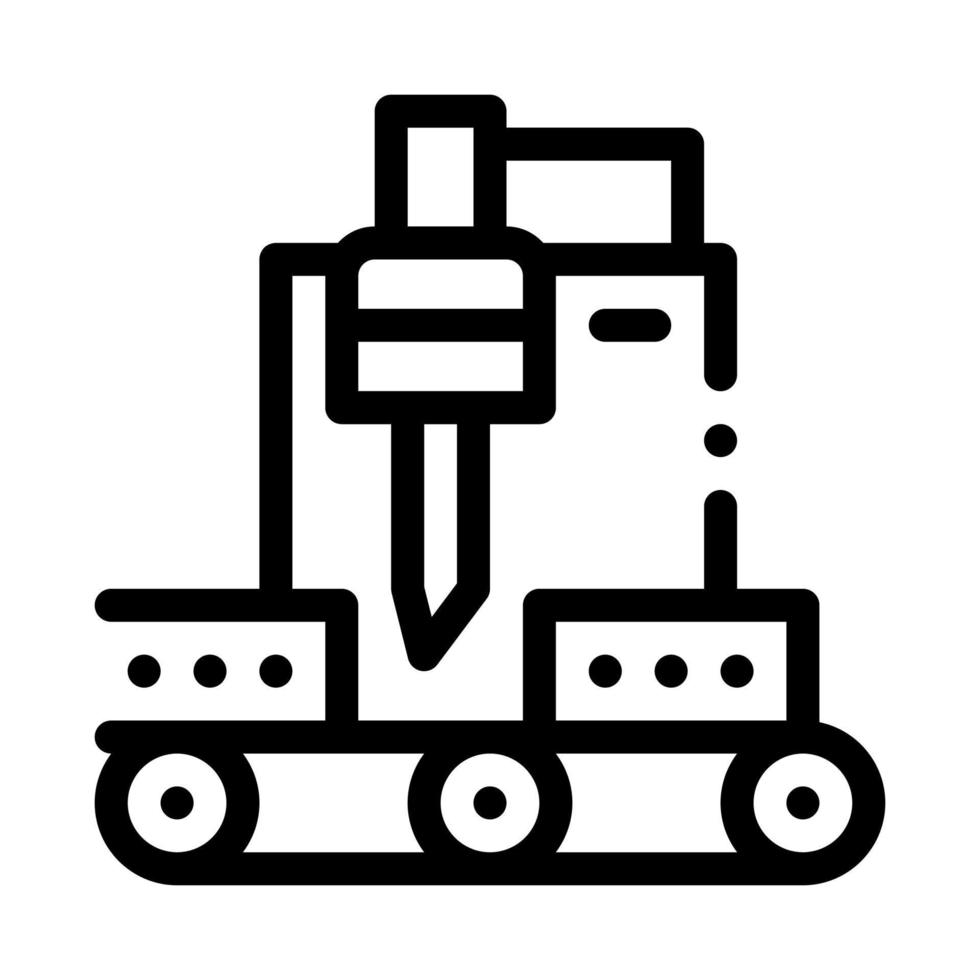 Holzbrett Schneidemaschine Symbol Vektor Umriss Illustration