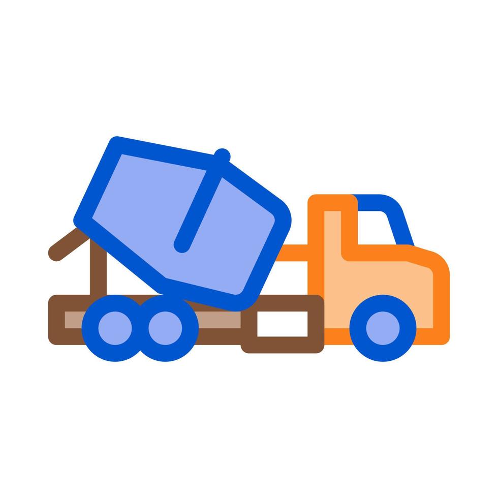 betonmischer lkw symbol vektor umriss illustration