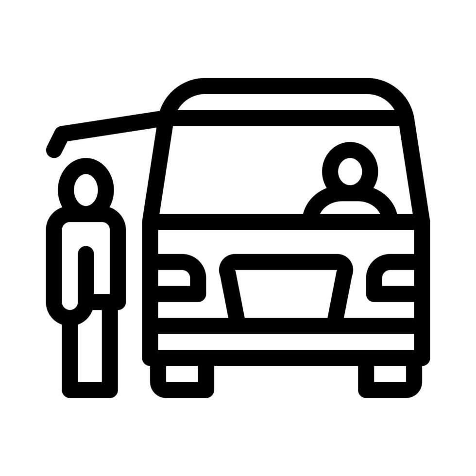 fast food van fahrzeug symbol vektor umriss illustration