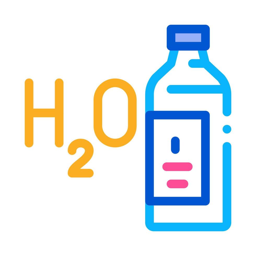 Wasser h2o Flasche Symbol Vektor Umriss Illustration