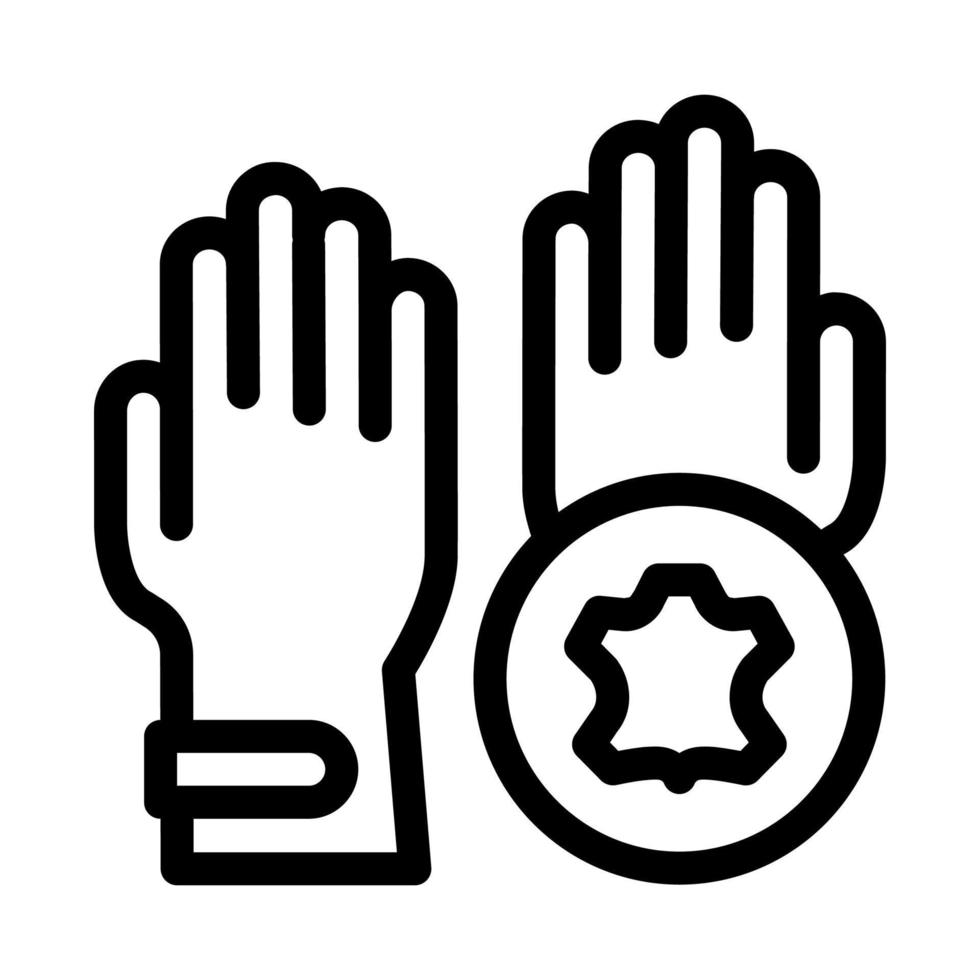 Lederhandschuhe Symbol Vektor Umriss Illustration