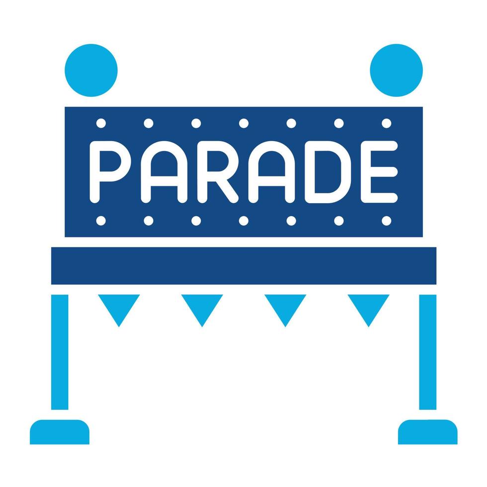 Parade-Glyphe zweifarbiges Symbol vektor