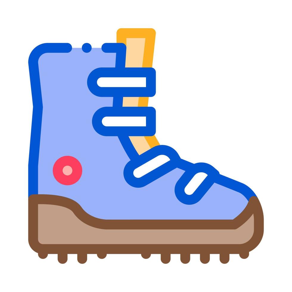 Wandern Tourist Boot Symbol Vektor Umriss Illustration