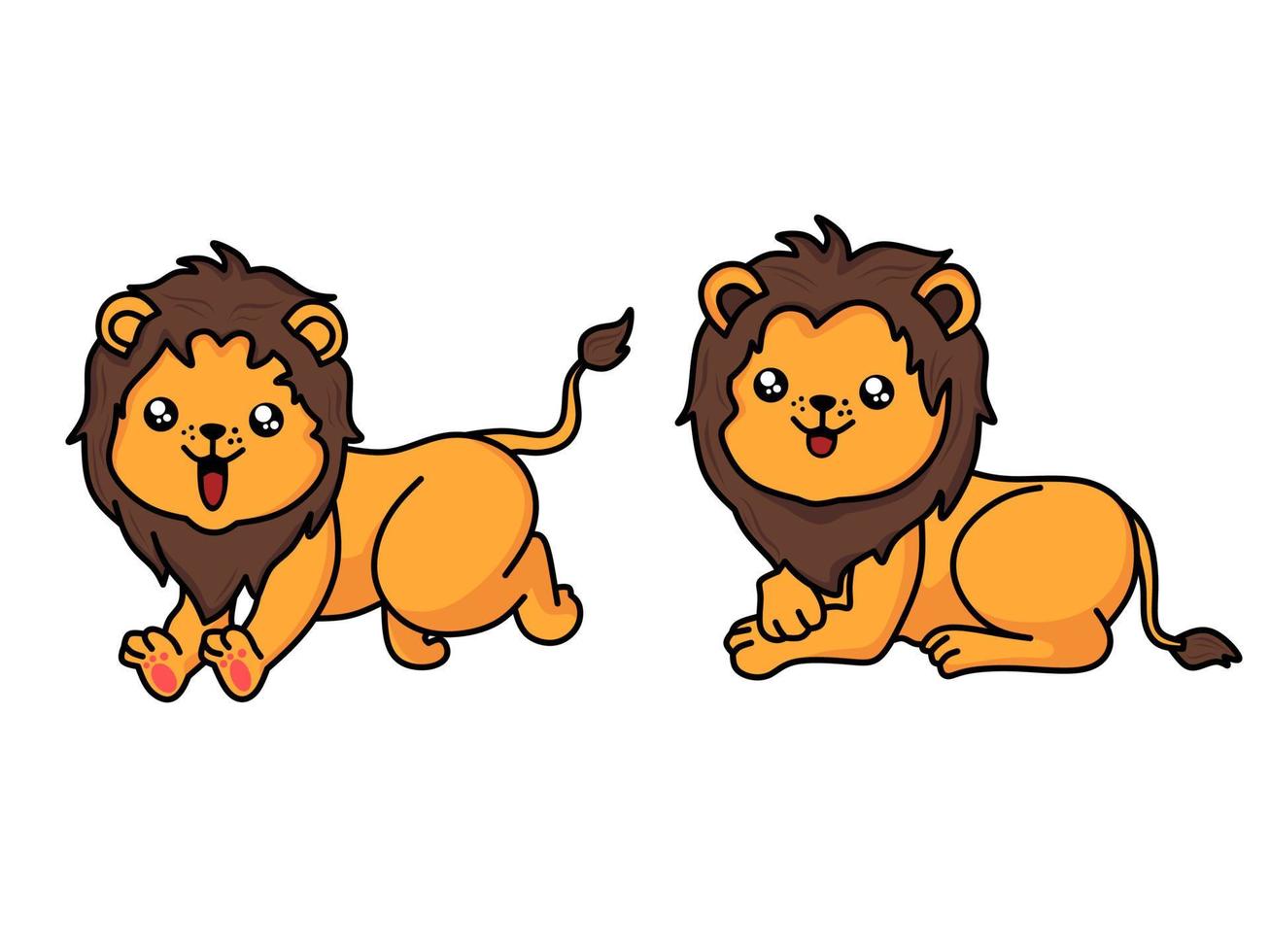 lejon tecknad serie för färg sida vektor