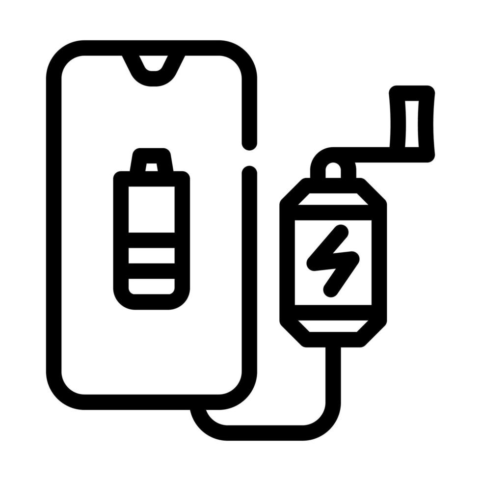 Handhaben Sie elektrische Generatorlinie Symbol-Vektor-Illustration vektor