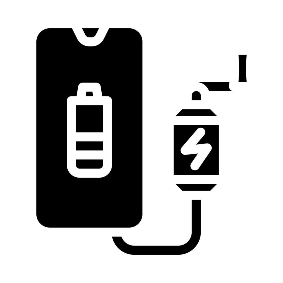 Glyph-Symbol-Vektorillustration für elektrische Generatoren handhaben vektor