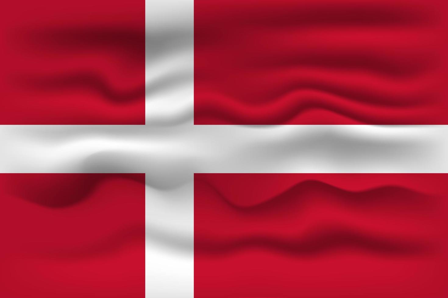 schwenkende flagge des landes dänemark. Vektor-Illustration. vektor