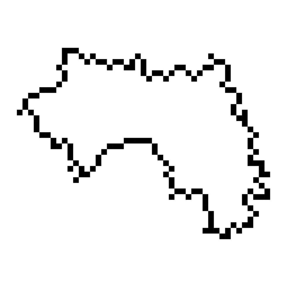 pixel Karta av guinea. vektor illustration.