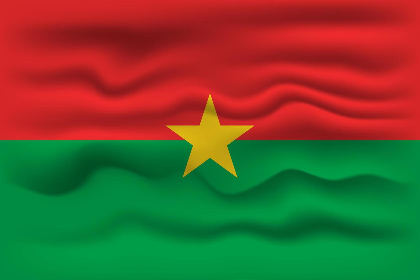 Wehende Flagge des Landes Burkina Faso. Vektor-Illustration. vektor