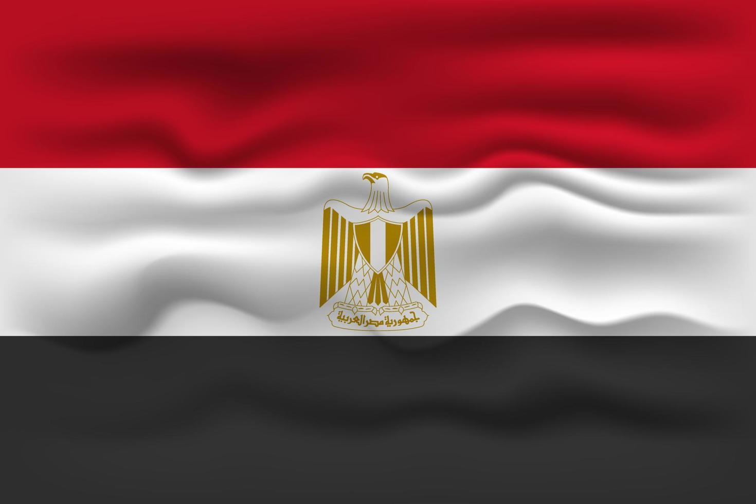 Wehende Flagge des Landes Ägypten. Vektor-Illustration. vektor