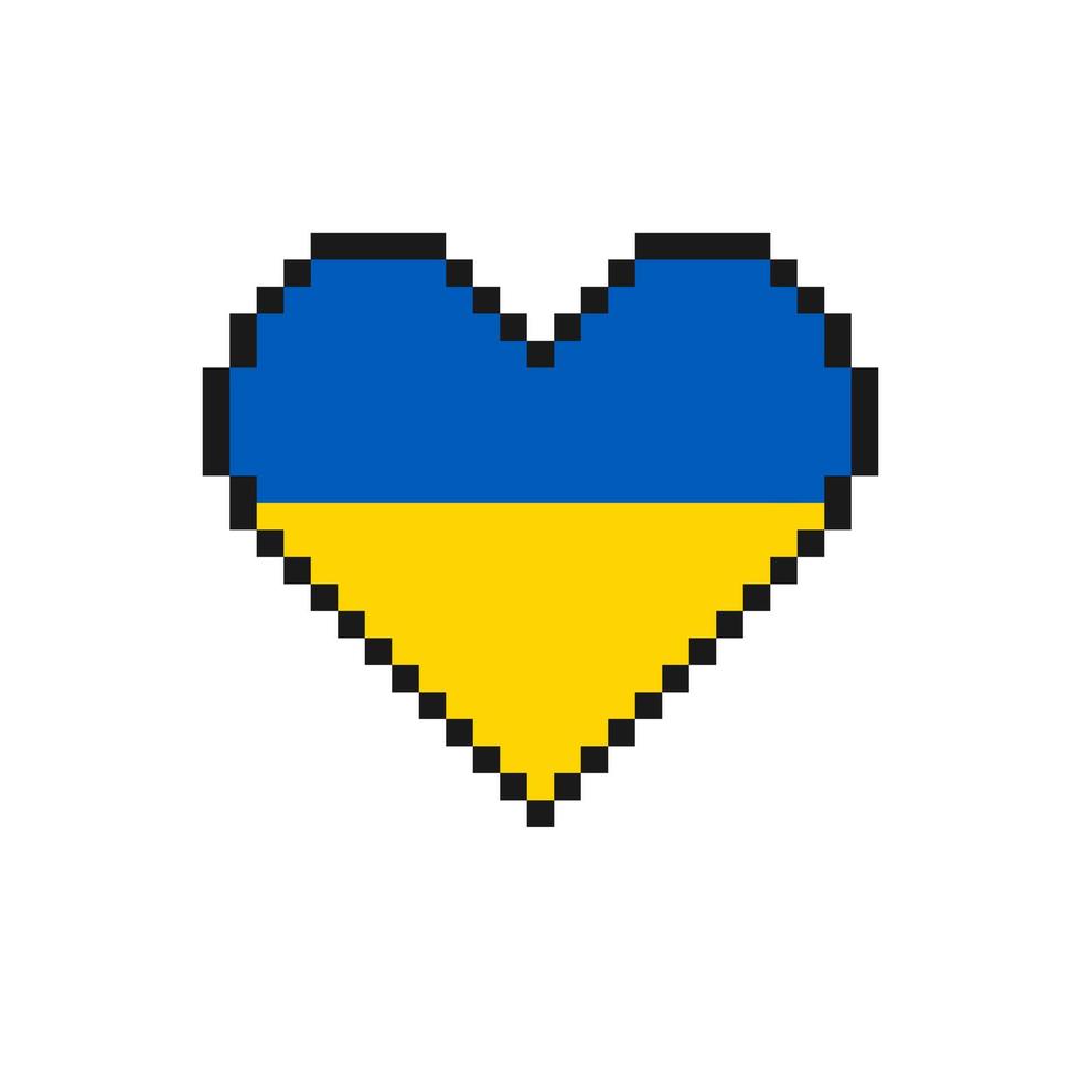 hjärta i blå och gul toner. vektor illustration.