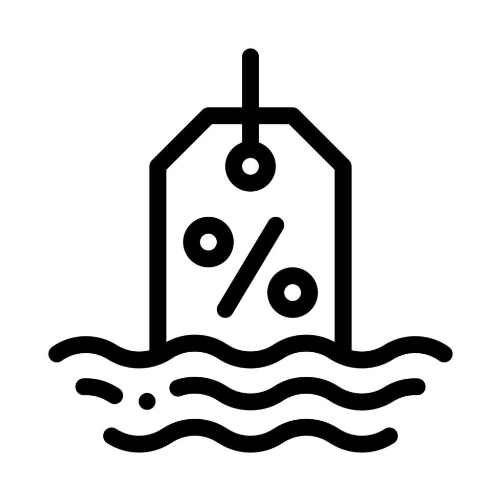 Floating Interest Symbol Vektor Umriss Illustration