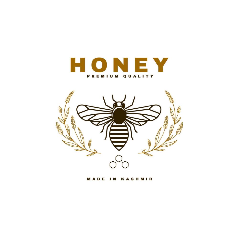 Honig-Logo-Design vektor