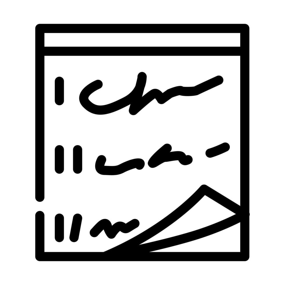 klistermärken papper lista brevpapper linje ikon vektor illustration