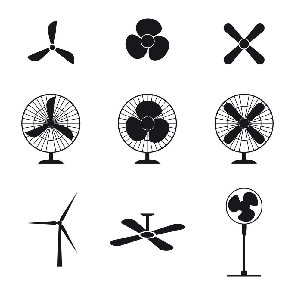 Reihe von isolierten Symbolen auf Fans eines Themas vektor