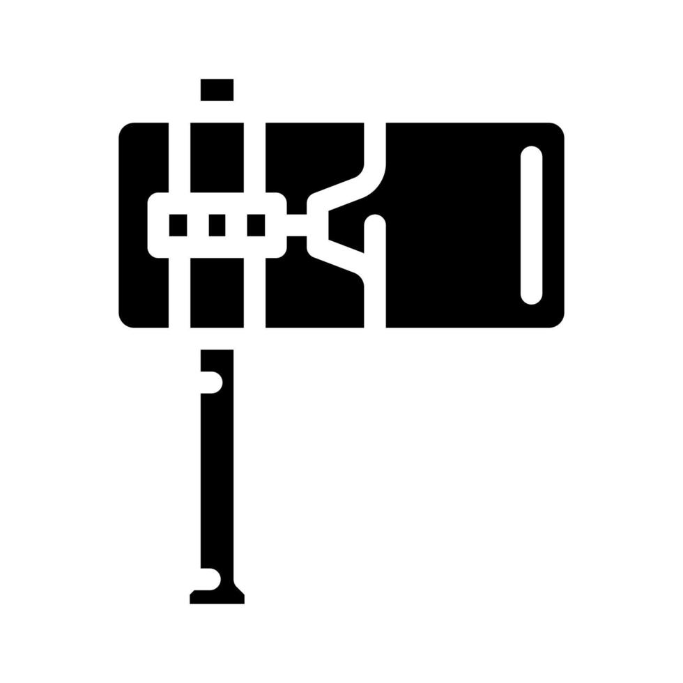 Glyph-Symbol-Vektorillustration für Ratschenzubehör vektor