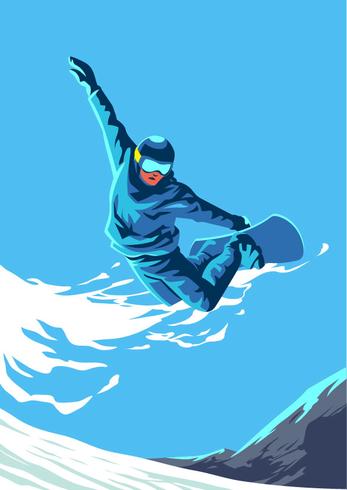 Snowboarding Olympische Winterspiele vektor