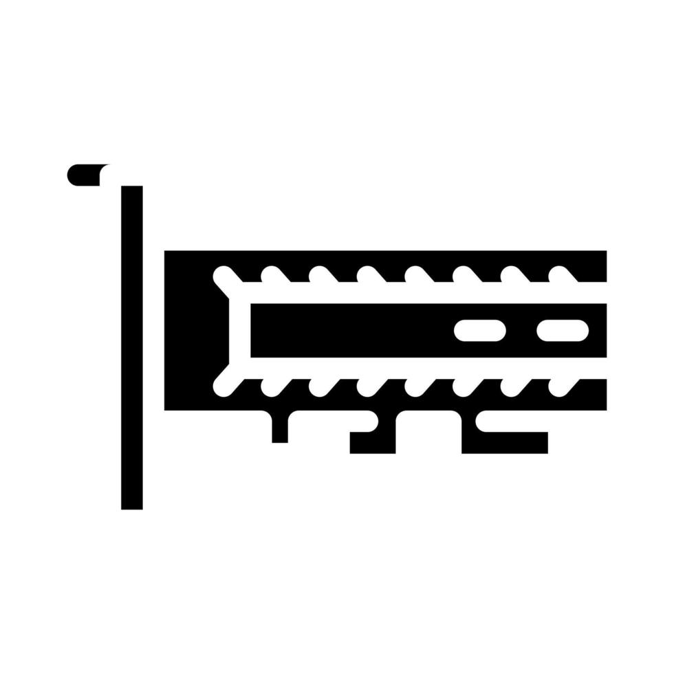 ssd-Computerfestplatten-Glyphen-Symbol-Vektorillustration vektor