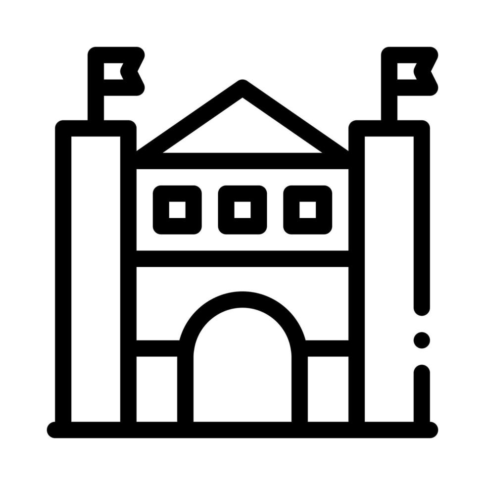 schloss, vergnügungspark, symbol, vektor, umriss, illustration vektor