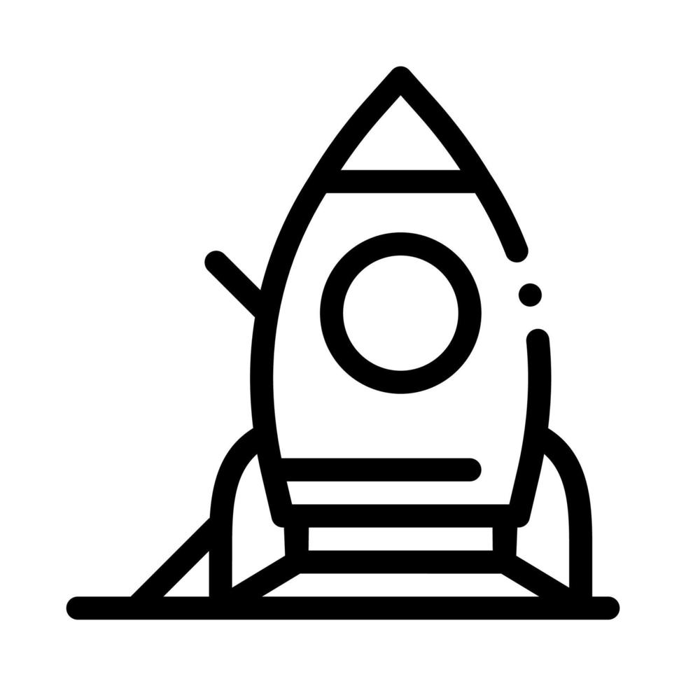 Attraktion Rakete Symbol Vektor Umriss Illustration