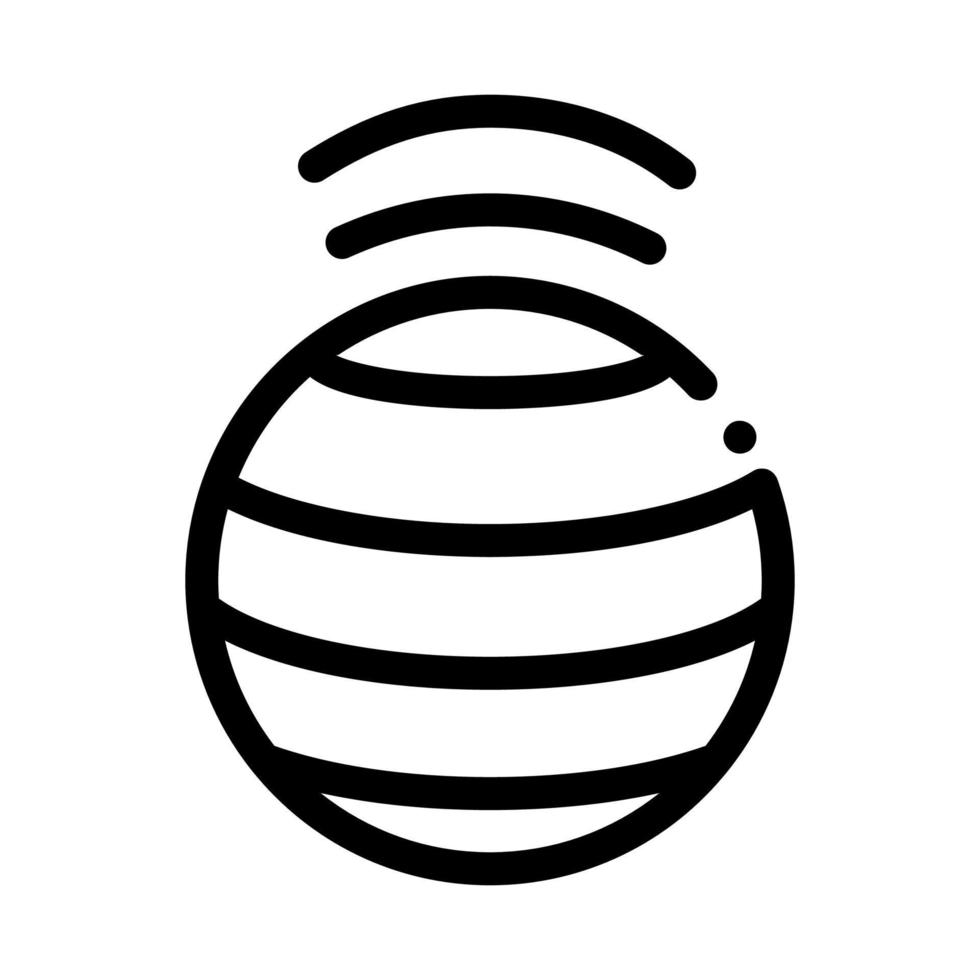 Spinning-Ball-Symbol-Vektor-Umriss-Illustration vektor