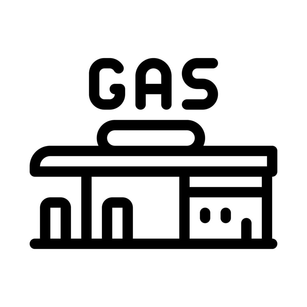 gas station ikon vektor översikt illustration