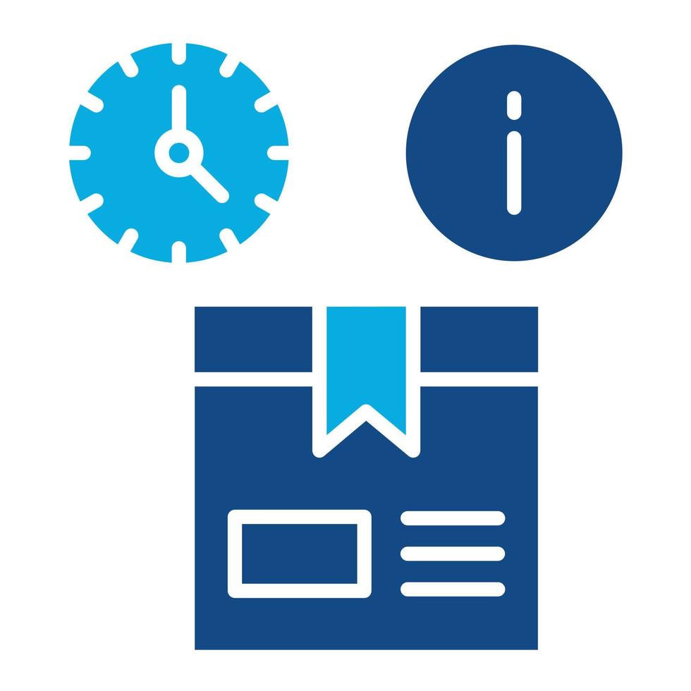 Echtzeit-Inventarinfo-Glyphe zweifarbiges Symbol vektor