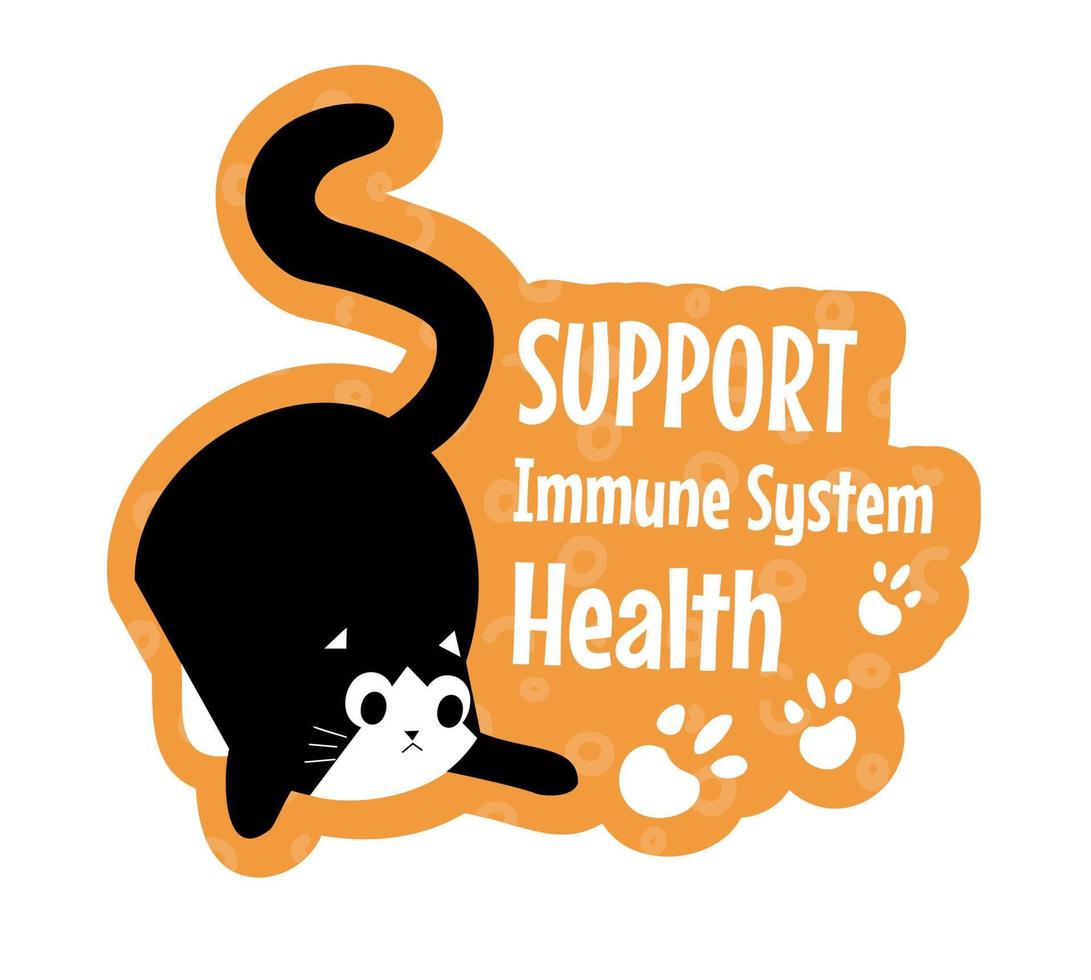 Stöd immun systemet hälsa av din katt vektor