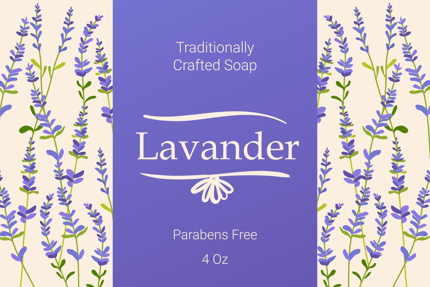 traditionellt tillverkad tvål med lavendel- arom vektor