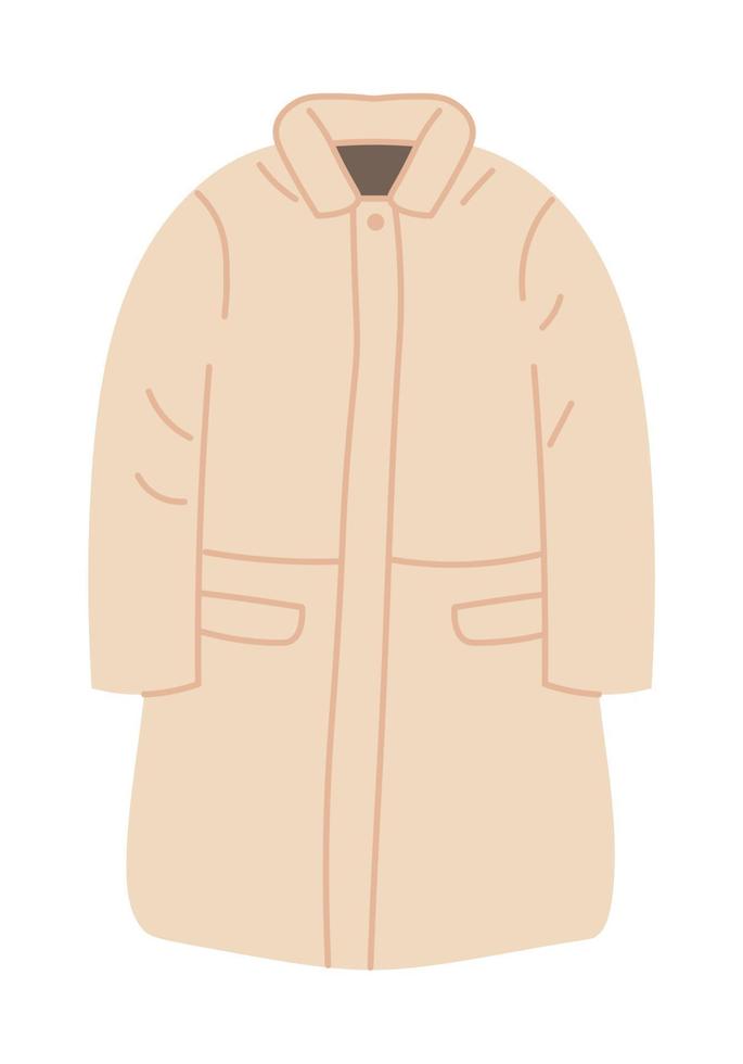 Kleidung für den Winter, modischer Mantel oder Jacke vektor