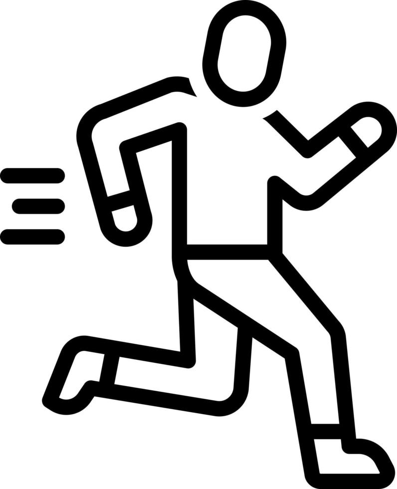 Liniensymbol für Sportler vektor