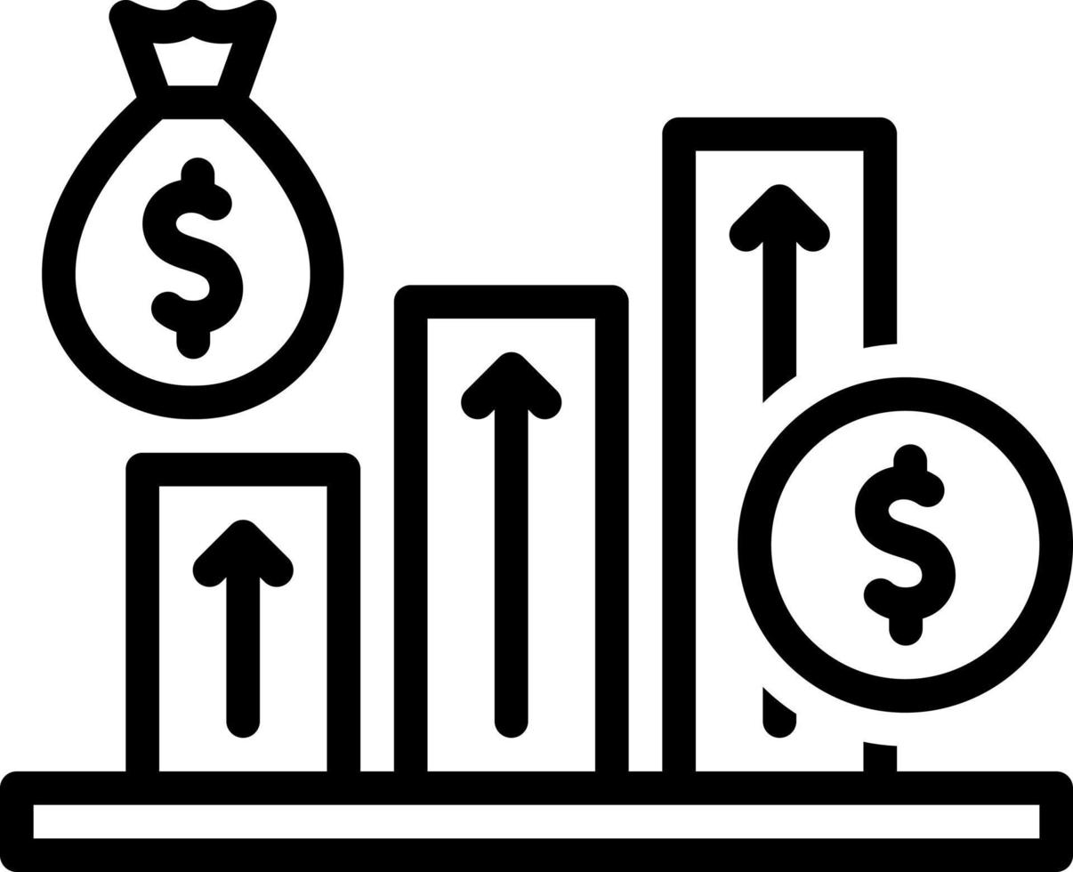 Liniensymbol für Gewinn vektor