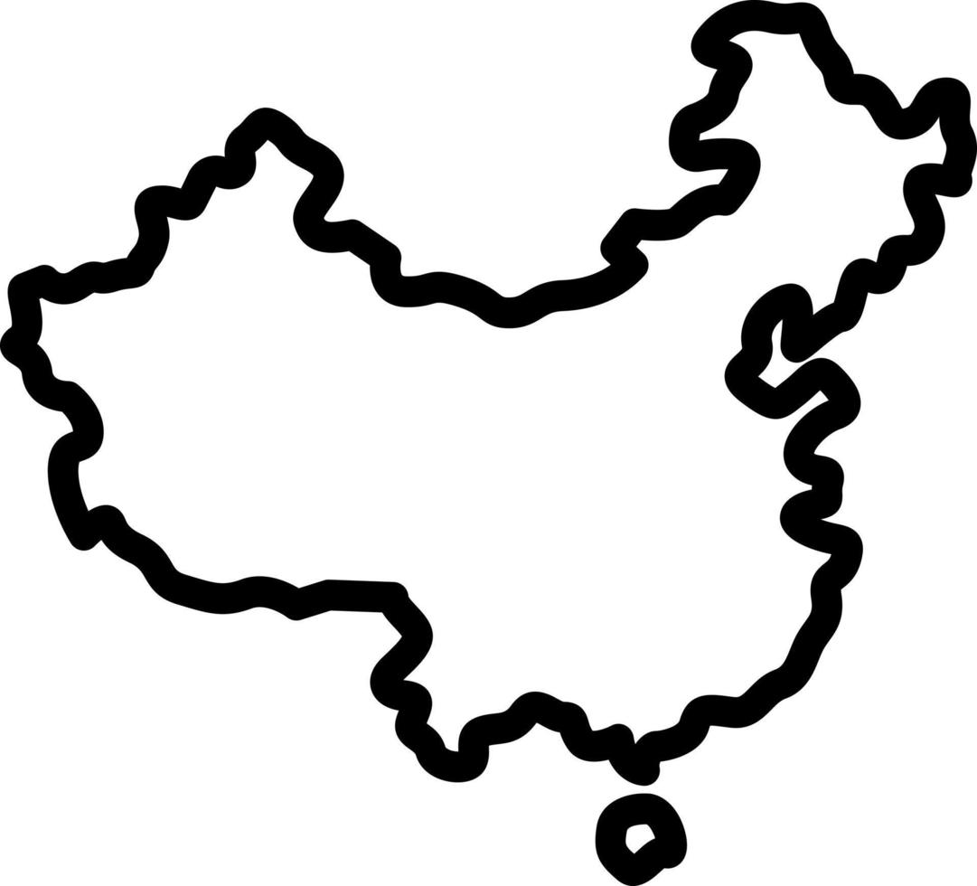 Liniensymbol für China vektor