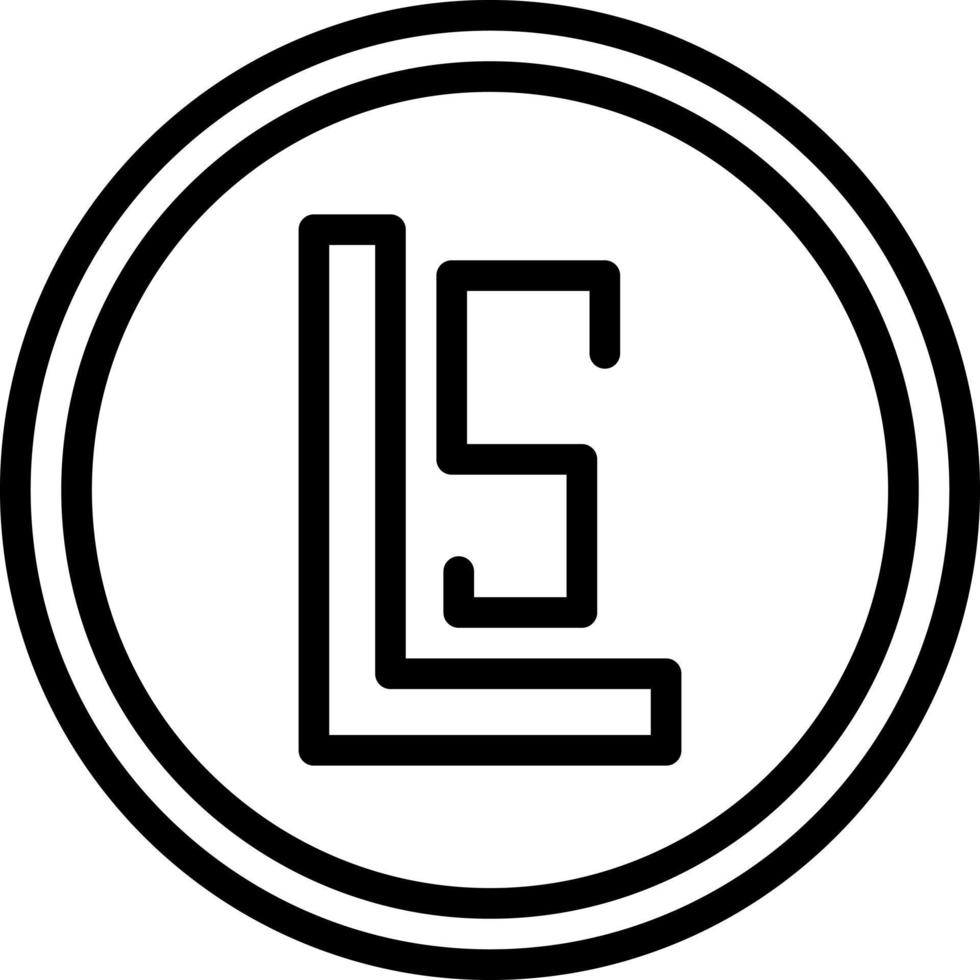 Liniensymbol für Monogramm vektor