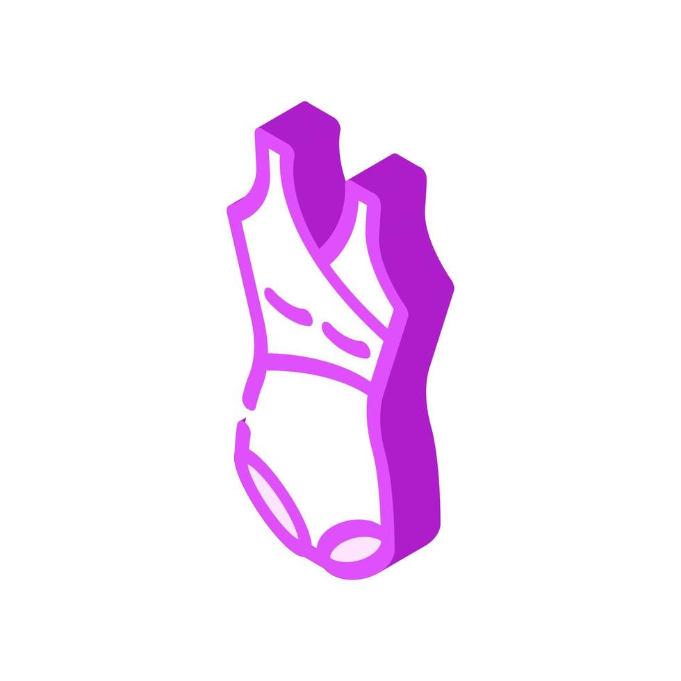 badkläder en bit isometrisk ikon vektor illustration
