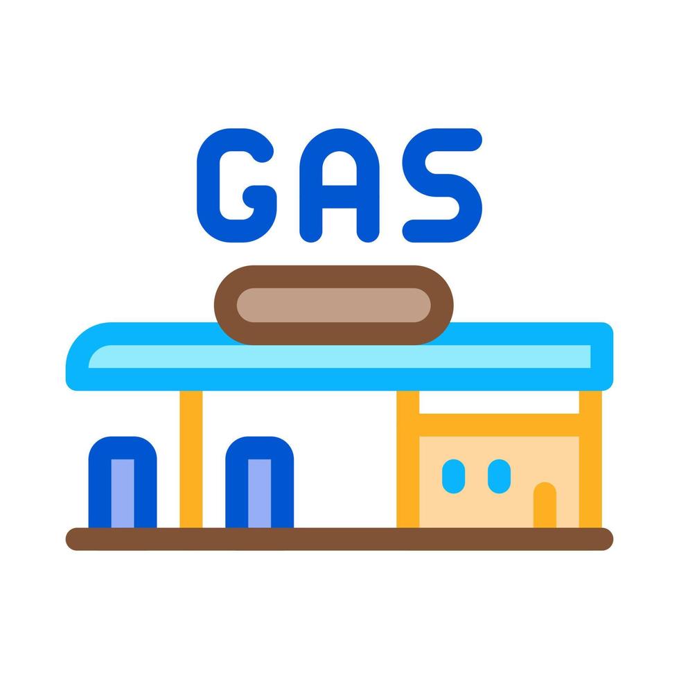 gas station ikon vektor översikt illustration