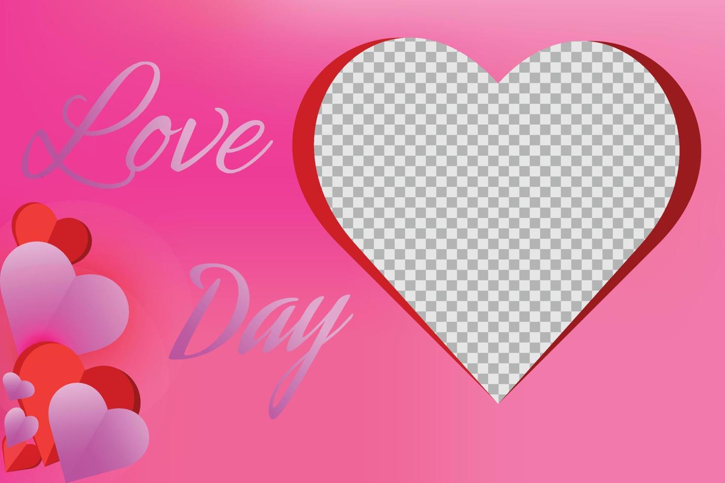 Lycklig hjärtans dag kärlek och rosa, röd bakgrund vektor